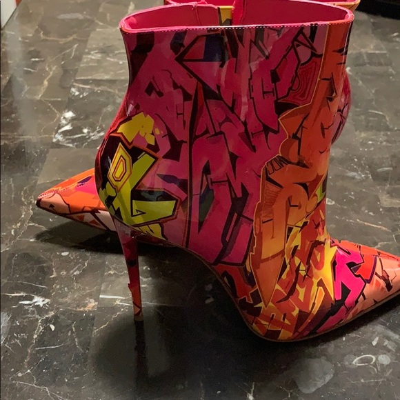 christian louboutin graffiti boots